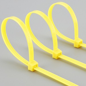 Guangtong Medical Waste Cable Ties 4x200mm Nylon Self-Locking Yellow With <b>Labels</b> For Healthcare Use - Product Image 3
