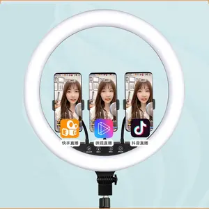 New fashion 10W DC5V USB Cable White+Neutral+Warmled circle ring light 18inch led ring light