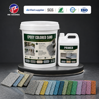 Composé époxy autolissant pour sols en sable coloré, résine de revêtement brillante sans joint, sol facile d'entretien pour entrepôt