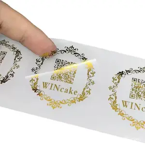 Vinilo impermeable autoadhesivo impreso UV a prueba de arañazos troquelado pegatinas con logotipo personalizado código QR-diseño de logotipo personalizado etiquetas de embalaje