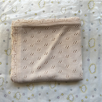 Couverture de bébé tricotée au Crochet de polyvalence quatre saisons d'inspiration nordique de haute qualité avec dentelle creuse climatisation jetée