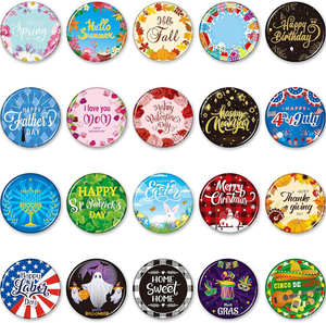 Imanes Decorativos Navideños de Vidrio, Paquete de 20, Mini Imanes de Invierno para Refrigerador, Lavavajillas, Pizarra Blanca y Negra - Product Image 4