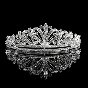 China Supplier New Design High Quality Wedding bridal tiara hair accessories wedding crown