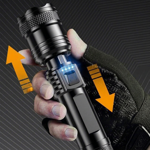 Ninghai County Flashlight Rechargeable Zoomable Led Dimmable White <b>Light</b> Aluminum Alloy <b>Outdoor</b> High Brightness Lighting Lamp - Product Image 1