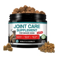 Complément pour les hanches et les articulations des chiens, glucosamine, chondroïtine, MSM, comprimés à mâcher souples, soutien à la mobilité, soulagement de la douleur, oméga 3 et 6, soin articulaire naturel