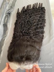 Pelucas Rizadas Naturales Birmanas de Color Negro 13x4 13x6 HD Transparentes para Peluca Humana sin Pegamento - Product Image 3