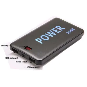 New Trending Product 20000 MAh Power Bank Led Glowing Logo 2 USB Outputs Battery Display Custom Logo Powerbank Business Gift