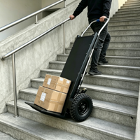 Chariot Électrique Pliable en Métal à Trois Roues pour Monter les Escaliers, Capacité de Charge 400 kg, Option OEM pour le Transport de Marchandises et les Courses