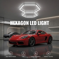 Lampes murales LED en nid d'abeille personnalisées 6500K pour garage, detailing automobile, salon de coiffure - Blanc froid portable pour atelier