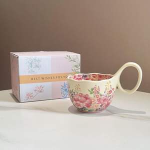 China Manufacturer Direct Sale HIgh Quality Ceramic Coffee Mug with <b>Saucer</b> Drinking Water <b>Cup</b> - Product Image 2