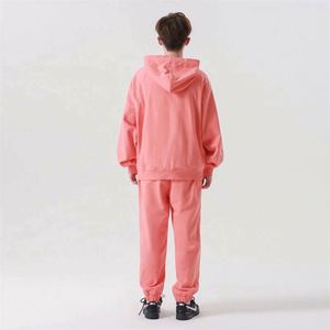 Teenagers Loose Plus Size Hoodie High Quality Customizable Logo Plush Blank Crewneck Solid Raglan Crew Neck Men's Hoodies - Product Image 3