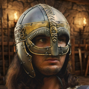 Casco Vikingo con Armadura de Cadena, Casco de Guerrero Vikingo - Product Image 3
