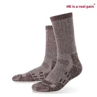 Chaussettes en laine mérinos pour femme Tube mi-haut Rembourrage chaud et résistant aux odeurs spécialement conçues pour l'alpinisme