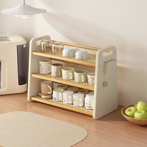 Nordic-style cup holder <b>shelf</b>, perfect for <b>bedrooms</b> and kitchens, beautiful and suitable for multi-layer storage, customizable. - Product Image 1