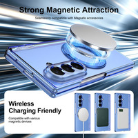 Étui magnétique pliable 360 °   Support rotatif avec protection intégrale de la charnière et protection d'écran pour Samsung Galaxy Z Fold 8 Ultra
