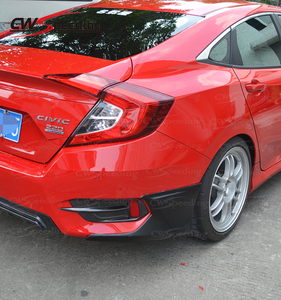 2016-2017 CANARDS DE PARACHOQUES TRASERO DE FIBRA DE CARBONO ESTILO CWS para <span class=keywords><strong>HONDA</strong></span> CIVIC X 10TH GEN - Product Image 2