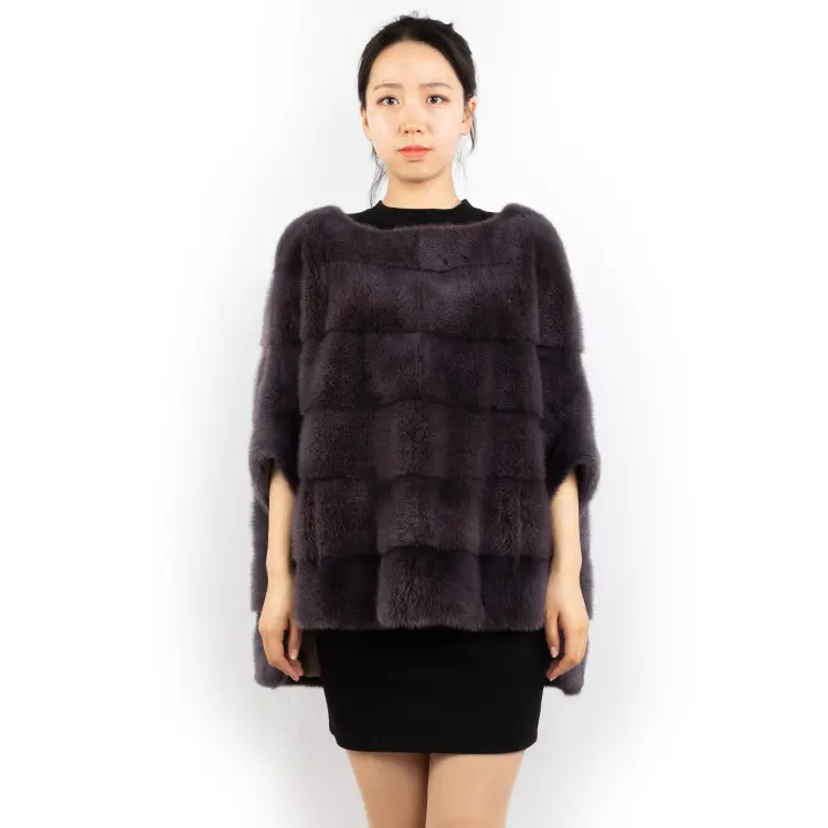 Many Colors Available Fur Jumper Coat Wholesale Winter Genuine Fur Pullover Loose Style Plus Size Women Real Mink Fur Coats