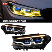 Phares avant LED pour voiture LKS G30 Pre LCI Upgrade Angel Eye 12V 55W 6000K Neuf pour Série 5 2018 2019 2020