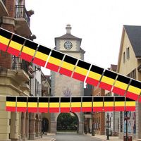 Drapeaux de la Belgique en gros pour fabricants, taille et motif 14*21 cm, impression numérique pour décorations
