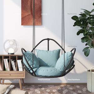 इंटरनेट-प्रसिद्ध वयस्क इनडोर/आउटडोर अवकाश रॉकिंग चेयर फांसी टोकरी रतन हैमोक बालकनी स्विंग पार्क अनुप्रयोग - Product Image 4