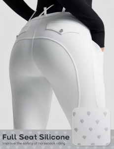 Pantalon d'équitation pour femme Beisite, taille haute, coupe skinny, assise intégrale <span class=keywords><strong>avec</strong></span> poches, 80% polyester 20% élasthanne, modèle VS - Product Image 4