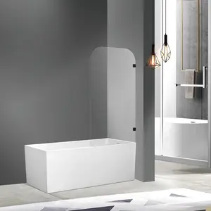 Aokeliya 80x140cm modern çerçevesiz cam duş kapıları duş ekran büyük küvet