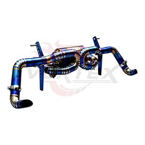 Système d'échappement Catback Vortex Mastercrafted en titane bleu dégradé avec embouts brûlés pour Audi R8 V10 2024-2025 Performance Mod - Product Image 3