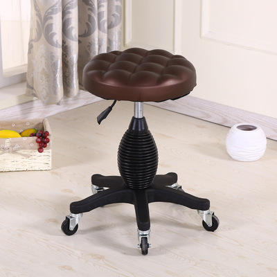 (Surface marron) Tabouret de beauté antidéflagrant à roue en fer