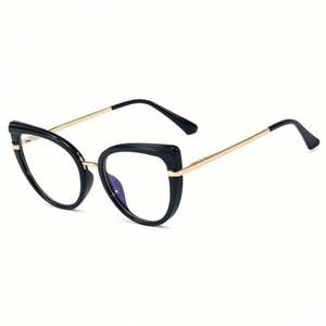 Gafas Ópticas de Metal con Bisagras de Resorte, Monturas de Gafas TR90 para Mujer, Gafas Anti Luz Azul para Juegos, Última Moda - Product Image 4