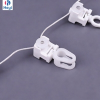 Glissière de rideau moderne en plastique PC à double boucle longue, à plis ondulés fins, avec design en forme de S pour accessoires de rail et de tringle