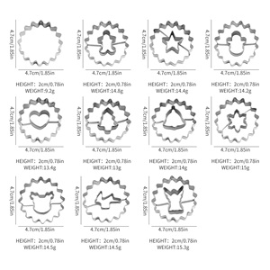 Thân Thiện Với Môi Thép Không Gỉ 430 Nướng Cắt Thiết Lập Của Nhãn Hiệu Lễ Hội Giáng Sinh Bánh Khuôn Cho Cookie Có Hình Dạng Trái Tim Hoa - Product Image 6