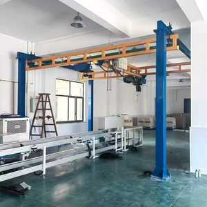 Grúa Monorraíl Modular Flexible con Certificación CE, Grúa <span class=keywords><strong>Puente</strong></span> de 3T con Banda Transportadora Giratoria y Polipasto Eléctrico - Product Image 4