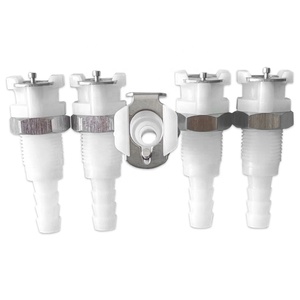 Connecteur de tuyau en <span class=keywords><strong>plastique</strong></span> ZDVseal avec vanne d'arrêt d'eau Fonctions de verrouillage d'arrêt d'eau 1/4 pouces <span class=keywords><strong>Kit</strong></span> de dégagement rapide Raccords et adaptateurs - Product Image 1
