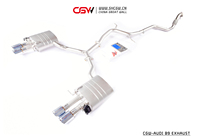 Système d'échappement actif en acier inoxydable de 1,5 mm d'épaisseur avec catalyseur intégré pour Audi A4/A5 B9 3.0T 2016-2024 Électrique