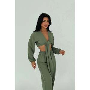 Conjunto de Pantalones y Traje Adelina Verde para Mujer - Product Image 2