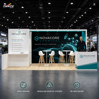 Stand modulaire sans outil TIANYU pour salon professionnel, structure en aluminium avec paroi en tissu tendu pour projets d'exposition événementielle