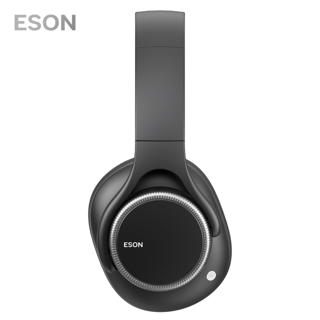 ESON ANC Active Noise Cancelling Over-Ear Headphone with Quick Connection Microphone Deep Noise Reduction and Rotating Headset