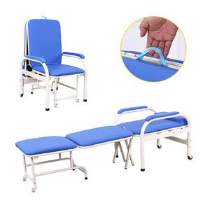 เตียงผู้ป่วยปรับระดับได้ พับเก็บได้ เก้าอี้เฝ้าไข้เหล็ก พับได้ - Product Image 3