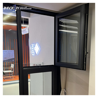 Porte moderne à double vitrage, porte hollandaise, alliage d'aluminium, demi-porte avec ouverture latérale, surface finie pour application en villa