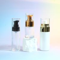 Botol Foundation cair 30ml, botol kaca buram dengan Pompa