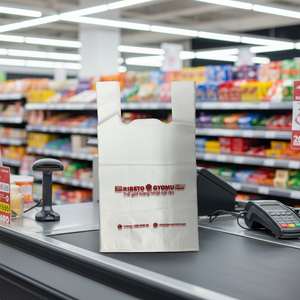 Bolsas de Plástico Personalizadas con Logotipo para Comercios, Bolsas de Compras con Asas - Product Image 1