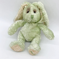 Mini taille 20cm mignon personnalisé en peluche vert longue oreille lapin jouets en peluche personnalisé lapin poupées animal lapin jouets en peluche bébé poupée cadeaux