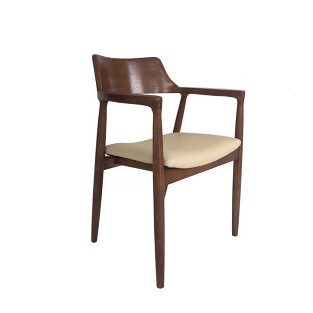 DC-1268 Solid Ash Wood Japanese Style Restaurant Armchair