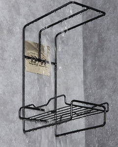 Pulire la disposizione del ripiano senza foro di perforazione appendere gli asciugamani appendiabiti - Product Image 2