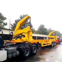 Haute qualité 37 tonnes côté élévateur côté chargeur semi-remorque nouvel état conteneur remorque chariot élévateur squelette à vendre