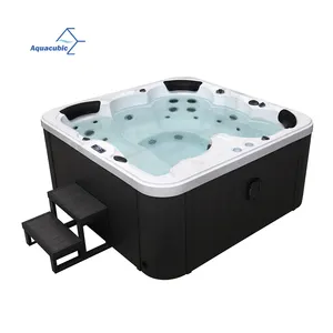 Aqua cubic 4 Sitzplätze 1 Liege Garten Outdoor Jet Spa Bad Massage großen Whirlpool Outdoor Balboa Spa Whirlpool