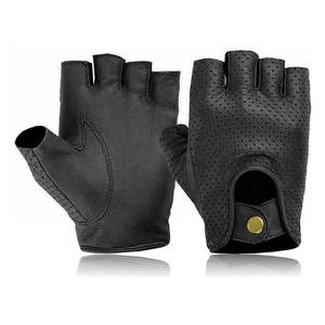 Gants de course demi-doigts avec logo personnalisé Gants de cyclisme d'extérieur légers et antidérapants avec matériau en cuir pour la salle de sport et le sport - Product Image 1