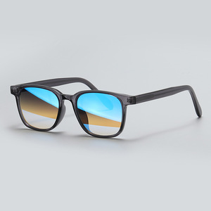 Lunettes de soleil rectangulaires pour hommes, monture intégrale, verres dégradés, protection UV 100%, style décontracté, adulte - Product Image 5