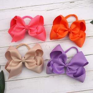 MIO 6 pouces grand arc bandeau en nylon bébé arcs pas cher élastique bébé filles bandeaux avec bowknot cheveux accessoires - Product Image 5