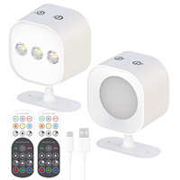 Appliques murales LED RGB rechargeables à piles, 3 températures de couleur, à intensité variable, commande tactile, design moderne pour salon et chambre à coucher